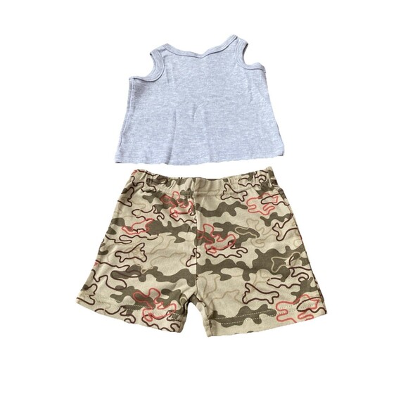 Baby 2-Piece Wild One Lion Print Muscle Tank & Shorts Set by CJP- 12 Months NWT - Picture 3 of 7